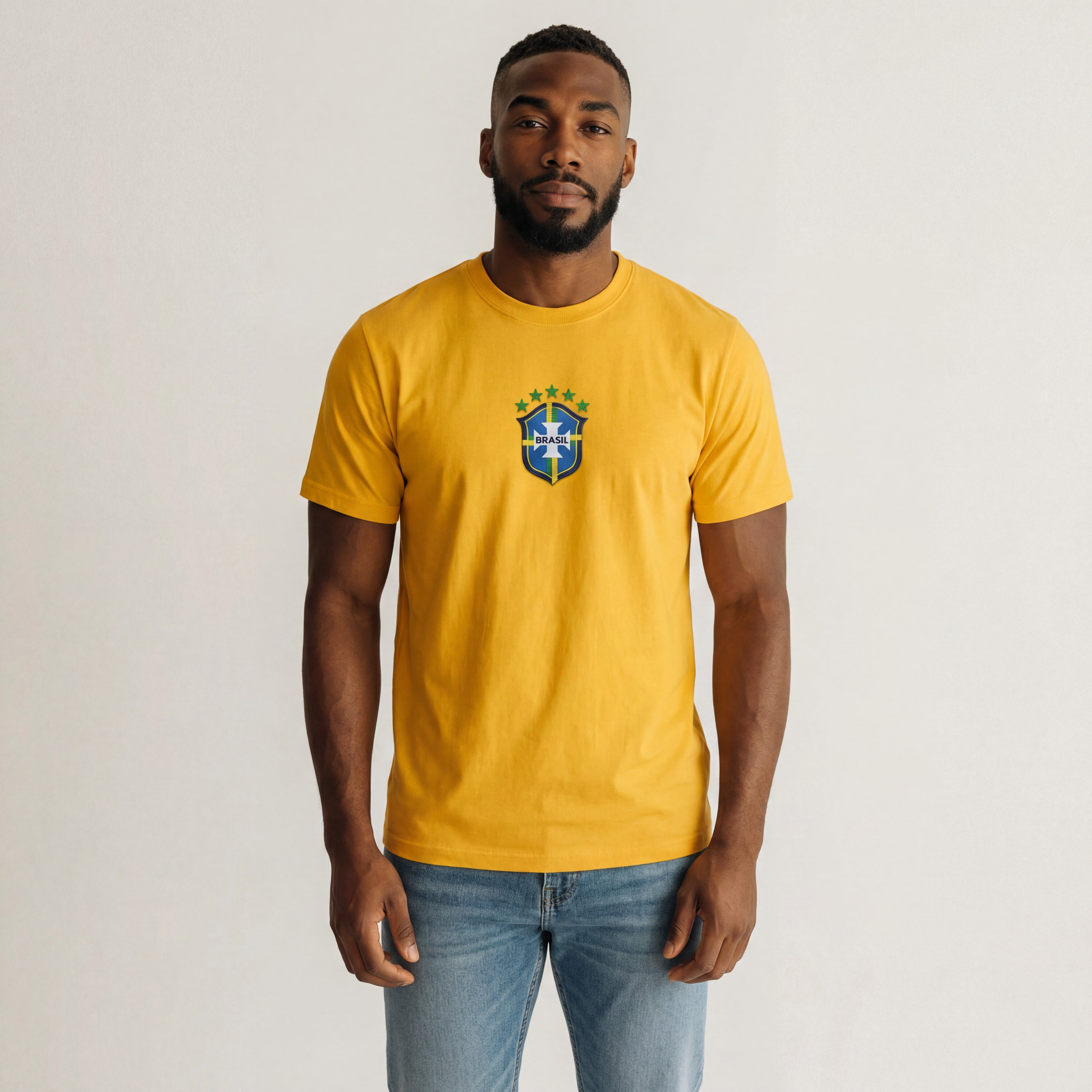 Camiseta Brasil Crew Brasão Masculina