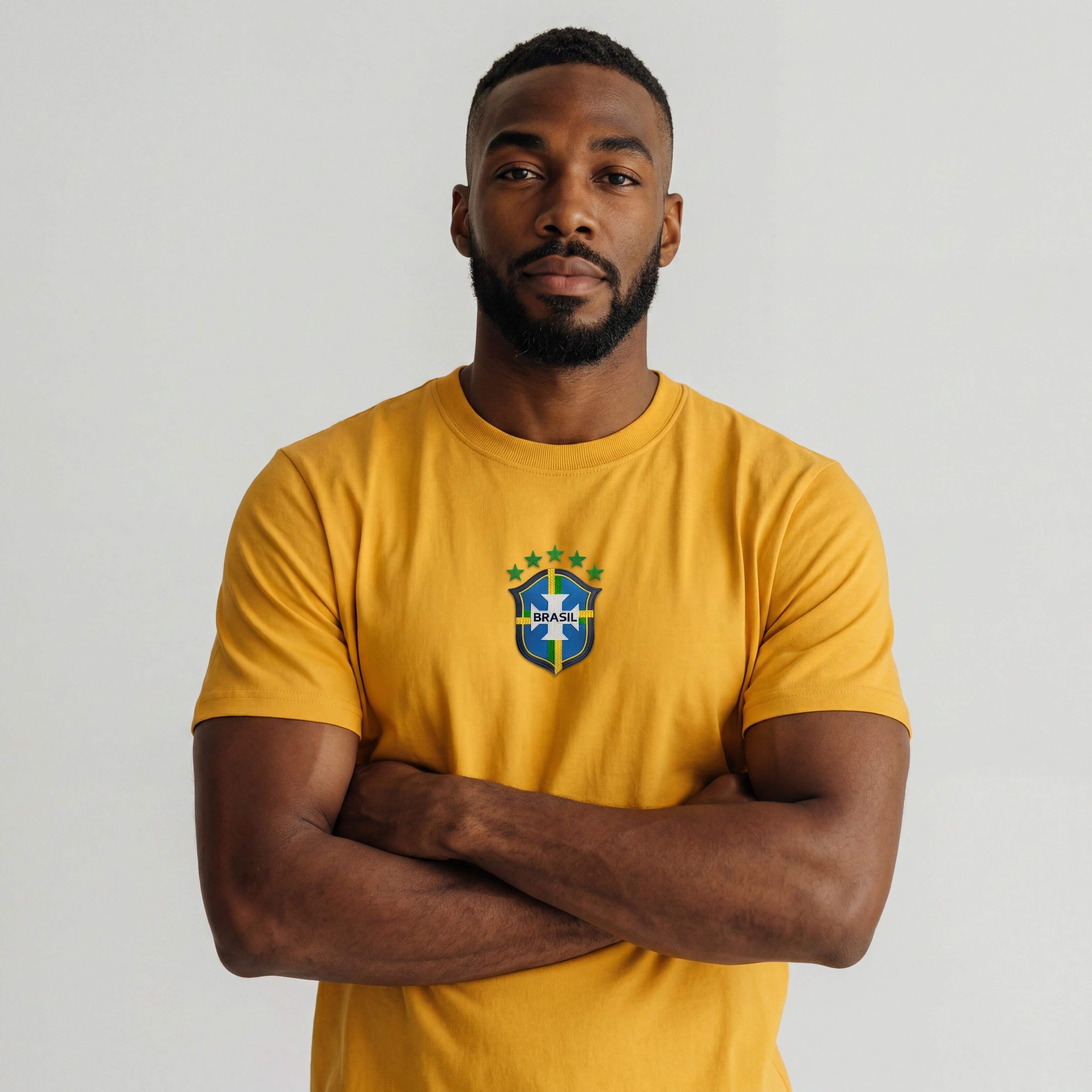 Camiseta Brasil Crew Brasão Masculina
