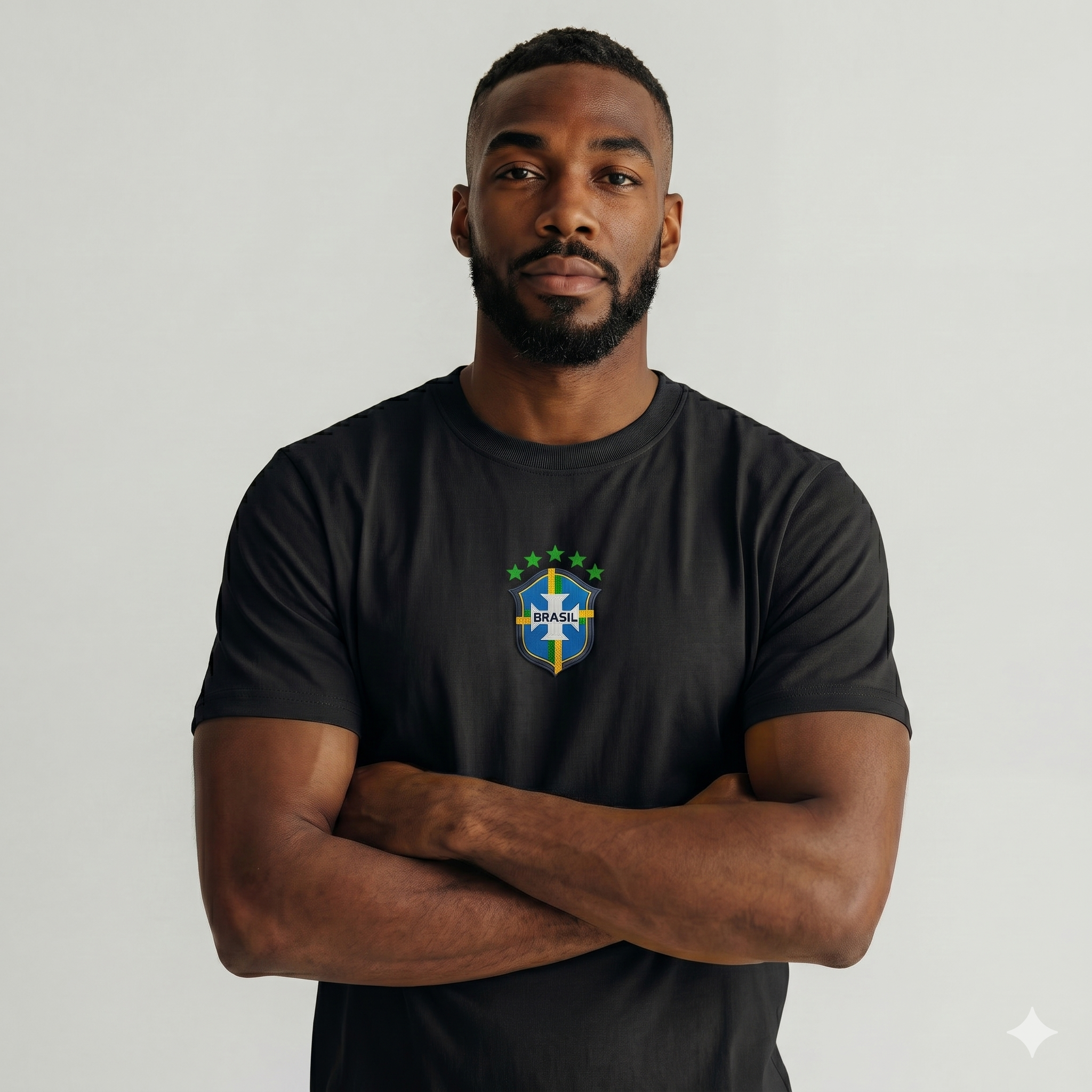 Camiseta Brasil Crew Brasão Masculina Secondary image